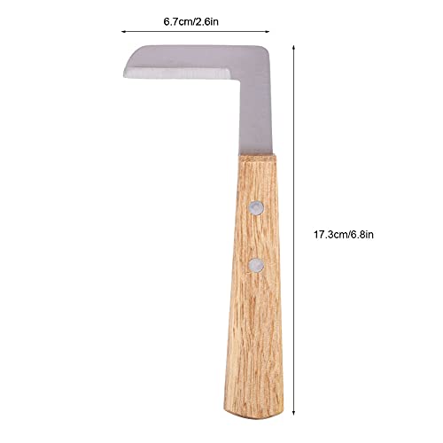 Faca de Casco Canhoto, Ferramenta de Corte para Uso Em Cavalos de Gado, Lâmina Afiada, Cabo Ergonômi