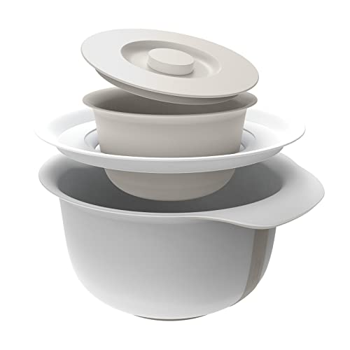 Rotho 1043302590 Fresh 2er-Set Schüssel 1.2l + 4l mit Deckel, Kunststoff