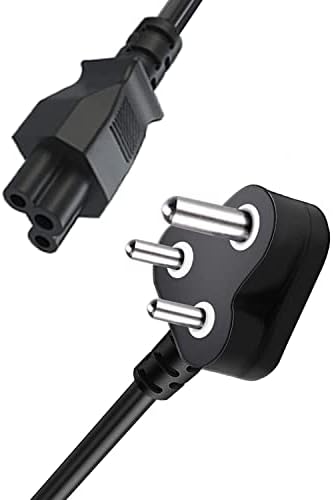 FEDUS .75 Sq mm Copper Wire 9.8 Feet 3 Pin Laptop Adapter Power Cable Laptop Charger Power Cord AC Notebook Computer Replacement Charger Cord Wire Universal Mickey Mouse Connector-1 Year Warranty