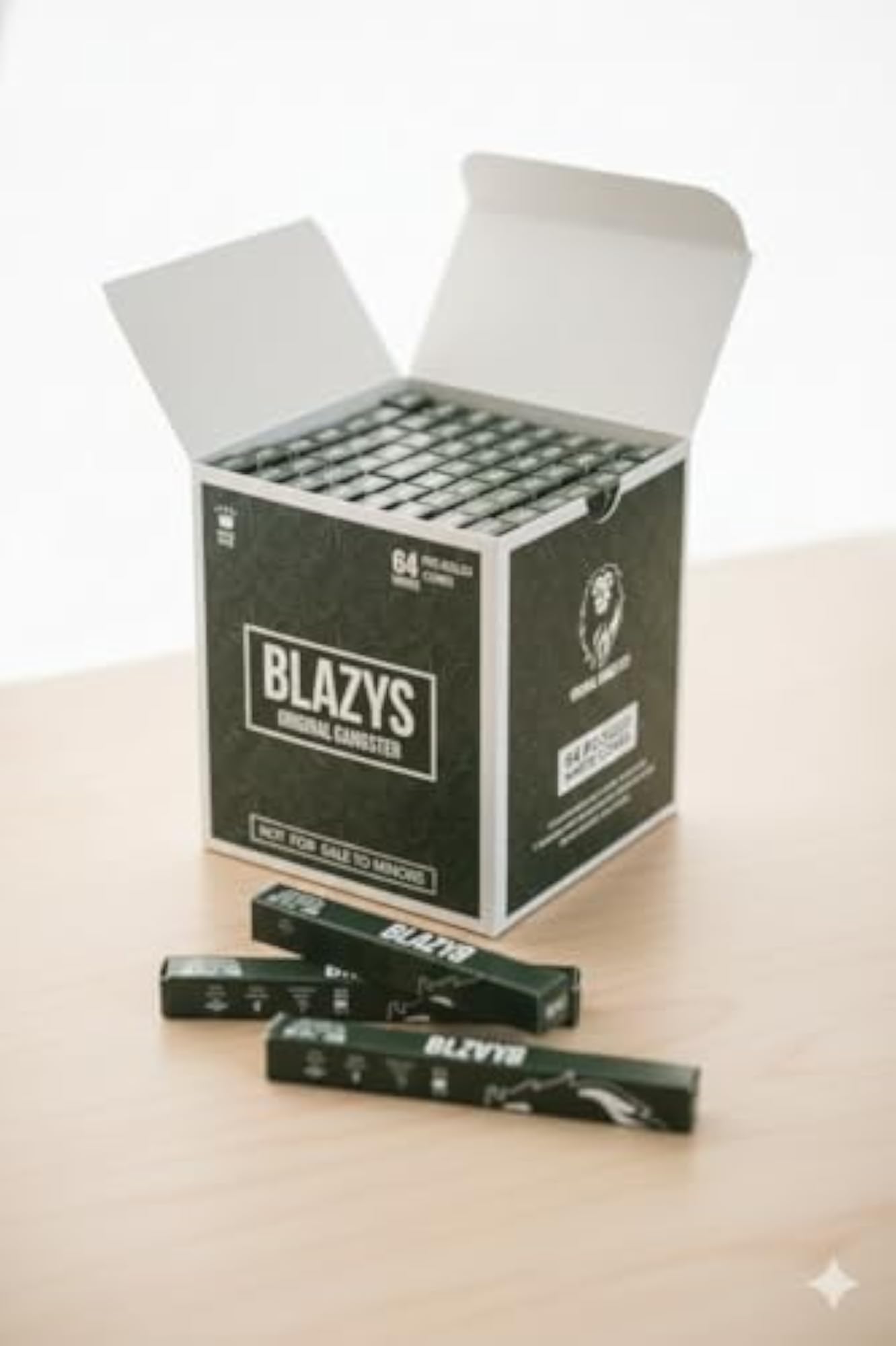 King Size Rolling Paper Cone Pack, 64 Leaves + Tips