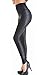 EDENKISS Women's High Waist Leather Legging Small Size Snakeskin Texture