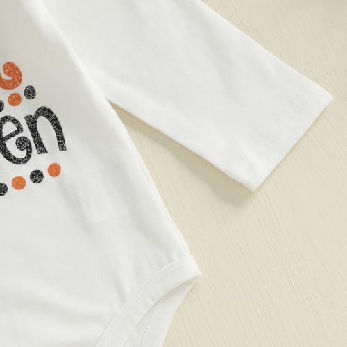 Ynibbim My 1st Halloween Baby Girl Outfit Long Sleeve Bodysuits Romper Infant Tutu Skirt Headband Leg Warmers Fall Clothe Set3