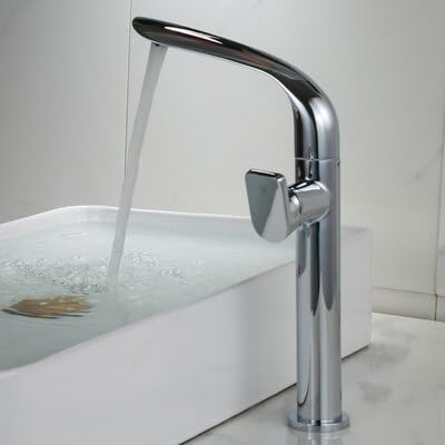 Robinet de lavabo en laiton mitigeur chaud et froid chrome tall pour salle de bain