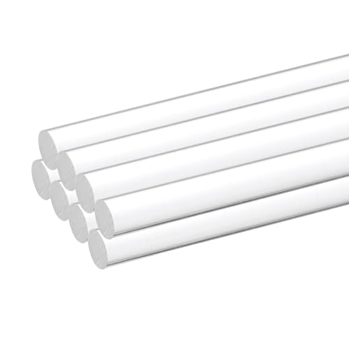 Image of MECCANIXITY 8pcs Acrylic Round Rods 9 /32 inch x 12 inch Clear Acrylic Dowel Rods Sticks Plastic Sticks Strip for DIY Crafts Lighting Gardening Decoration - 7mm x 300mm