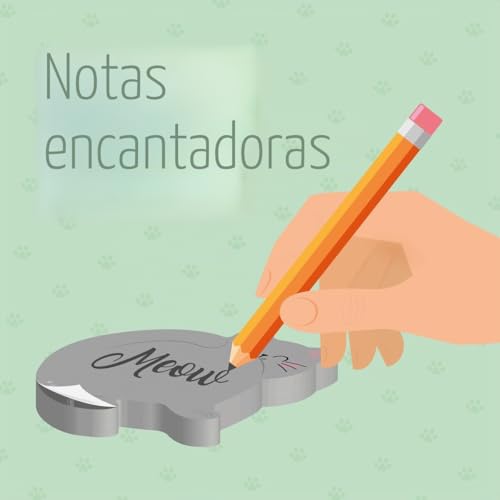 Miniatura 2 de Legami Lovely Notes - Bloc De Notas Adhesivo Para Gato, Hss0001, Gris