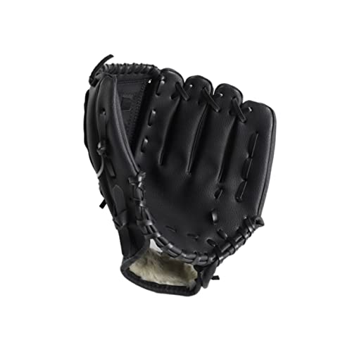 Balacoo Softball Gloves for Men 12.5-inch Left Hand Baseball Glove Adult Size Comfortable Padding Faux Fur Lining and Secure Binding