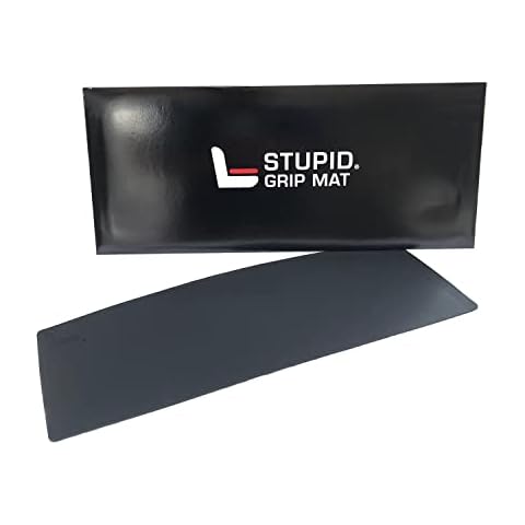 STUPID Car Tray - Grip Mat Car Tray - 100% Silicone - Adhesive Backed & Custom Molded - Black Cover