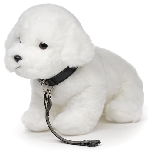 Uni-Toys - Malteser (mit Leine) - 26 cm (Länge) - Plüsch-Hund - Plüschtier, Kuscheltier