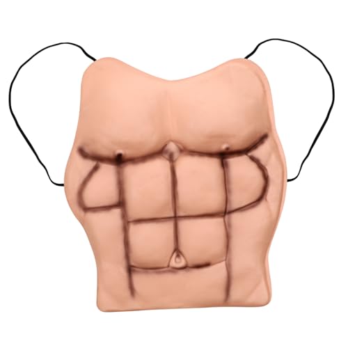 Garneck Fake Chest Prop Für Männer Lustiges Kostümzubehör Für Halloween Cosplay Und Mottopartys Realistische Künstliche Brustmuskeln Aus Einfach Zu Tragen Für Spaß Und Pranks