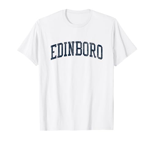 Edinboro PA Vintage Athletic Sports JSN2 Navy Print T-Shirt