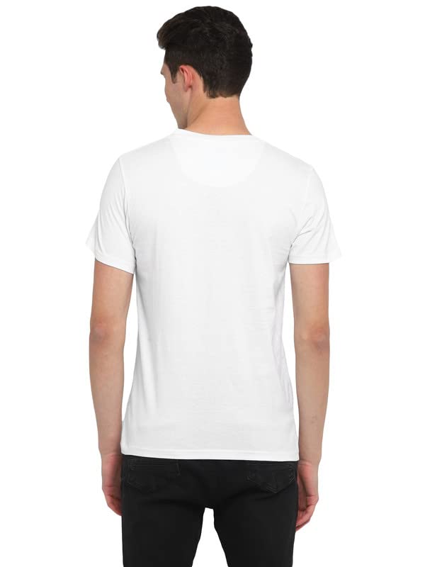 Image of AMERICAN CREW Printed Round Neck T-Shirt for Men