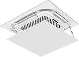 Deflectores de aire for ventilación techo, Deflector, Instalación colgante, Tela Oxford, for acondicionado central(60x60cm/24x24in)