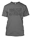 Black American Flag Made With Guns Men's T-shirt (Large, CHARCOAL)