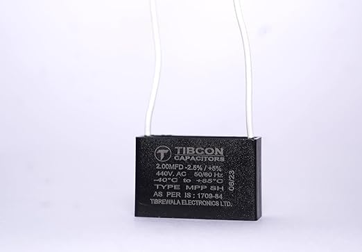 Image of 2 MFD 440V Tibcon Capacitor for Ceiling Fan & Mini Cooler Motor (Pack 1)
