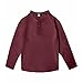 Henley Shirts for Men Casual Lightweight Long Sleeve Button T-Shirt Stylish Pullover Shirts Basic Regular Fit Tops (Dark Red,Large)