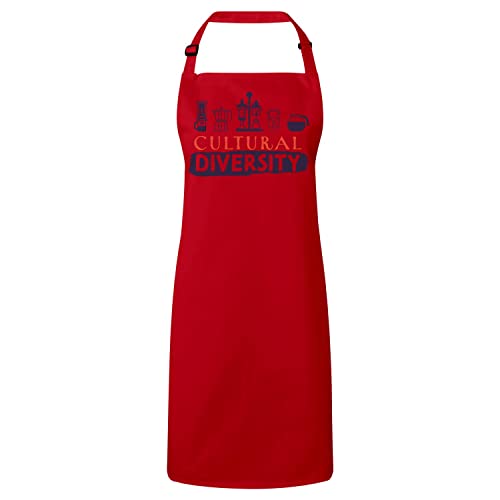 Tablier cuisine premium rouge culturel diversité café tolérance matin ajustable
