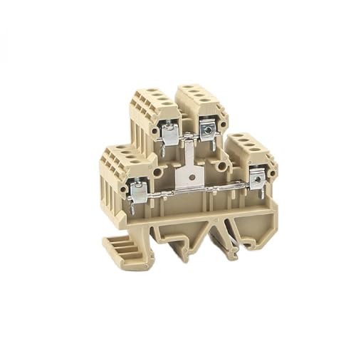 DK-4QV/35 Din Rail Wire Conductor 10Pcs Connector Two Level Screw Clamp Terminal Blocks Inflaming Type DK4QV/35