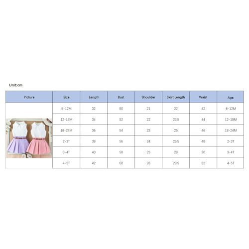 Lucikamy Toddler Baby Girl Skirts Outfit Spring Summer Kids Clothes Sleeveless Knit Vest Top + Pleated A-Line Skirt Set thumb #6