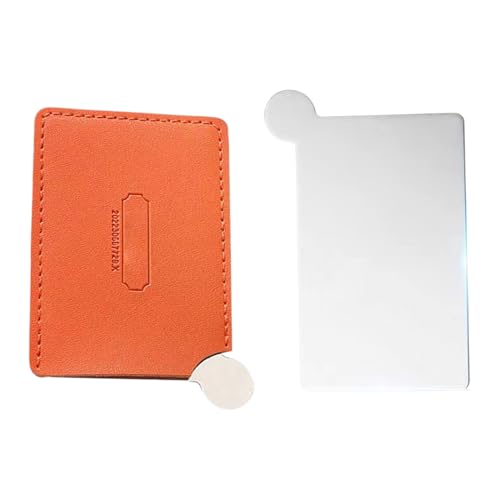 Generico Specchietto Tascabile - Specchietto da Borsa Compatto con in Pelle PU - da Toeletta Antigraffio Acciaio Inossidabile Portatile per Donna Ragazza Viaggio Ufficio Scuola Danza Camera
