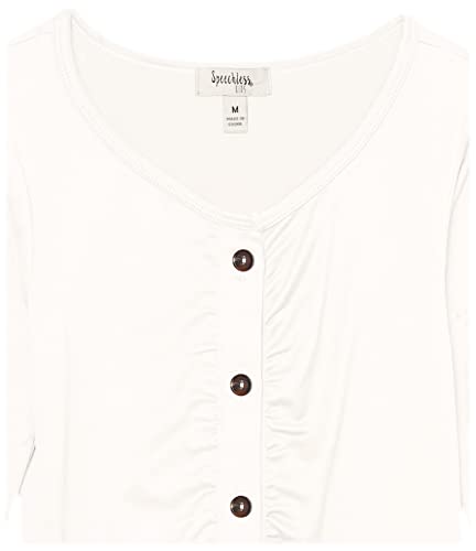Image of Speechless Girls' Long Sleeve Ruched Button Up Top