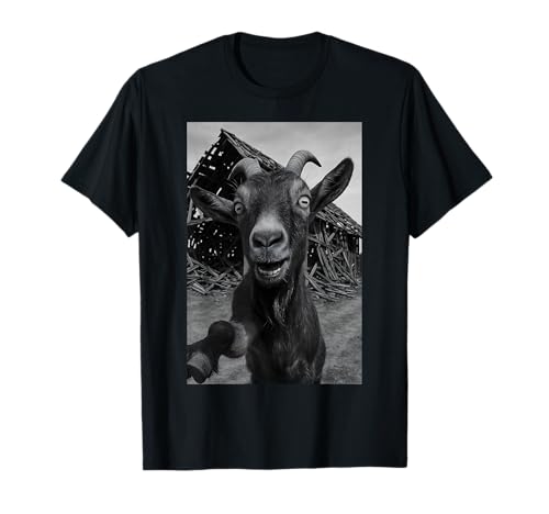 Goat Meme Country Humor Farm Chaos Scene Broken Barnyard T-Shirt