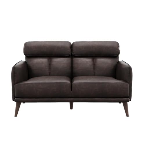 Image of Wakefit 5 Seater Sofa Set, Brown, Wooden, Modern, 190 cm x 90 cm x 91 cm, 5 Year Warranty