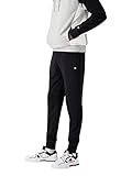 Champion Herren Authentic Pants-Zipped Pockets, Rib Cuff Trainingshose, Schwarz, M