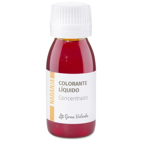 Colorante Concentrado Naranja Líquido | Pigmento Hidrosoluble | Ideal para Cosméticos | Tonalidades Vibrantes y Pastel | Uso en Cremas, Champú, Perfumes | Envase Práctico | 250 ml