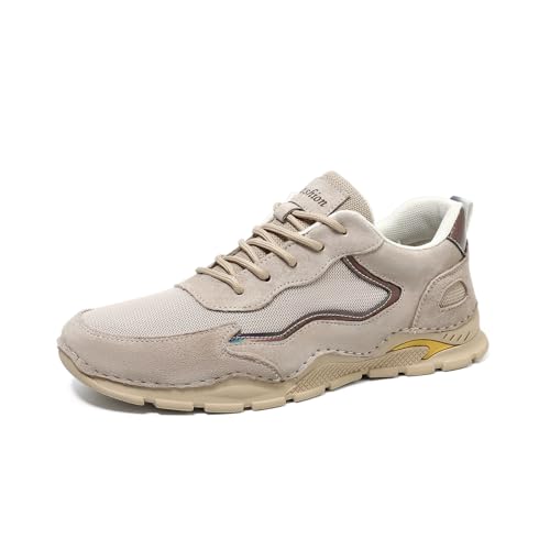 Aceptolcom Men's Suede Arch Support Slip On Walking Shoes Casual Lightweight Breathable Non Slip Orthopedic Sneakers Work Office Outdoor Shoes