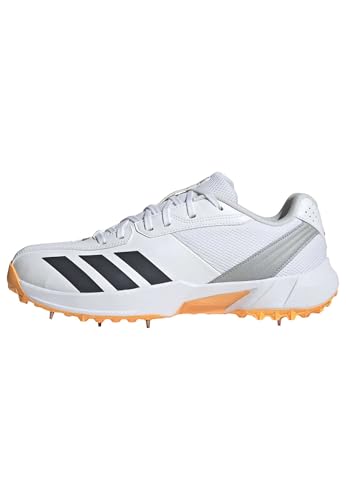 Image of adidas 22YDS Spike Cricket Shoes | Professional Metal Spike Cricket Footwear | Lightweight Grip & Stability | FTWWHT /AUON /LUTA