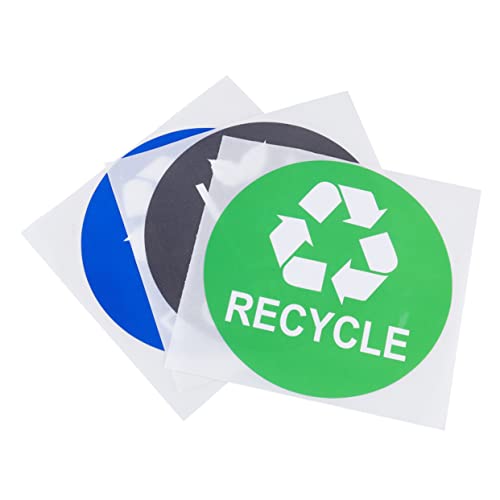 HAPINARY 12pcs Adhesive Trash Can Labels Eye-catching Letter Printing Stickers for Easy Recycling Marking for Home Office Trash Decor Random Style