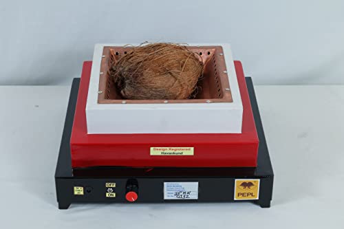 Image of PEPL Mild Steel Bio flame Smokeless Havan Kund 12 inch Diagonal, Multicolour, Eco Friendly Pollution Free - Medium 12 Inch