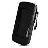 ONEFLOW Urban Sling für OnePlus 2 Handytasche zum Umhängen, Handy Gürteltasche & Armband kombiniert, Handy Umhängetasche mit Geldbörse für Damen & Herren, Schwarz