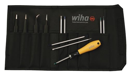 wiha 26970 12 piece esd safe drive-loc 4 and tweezers set