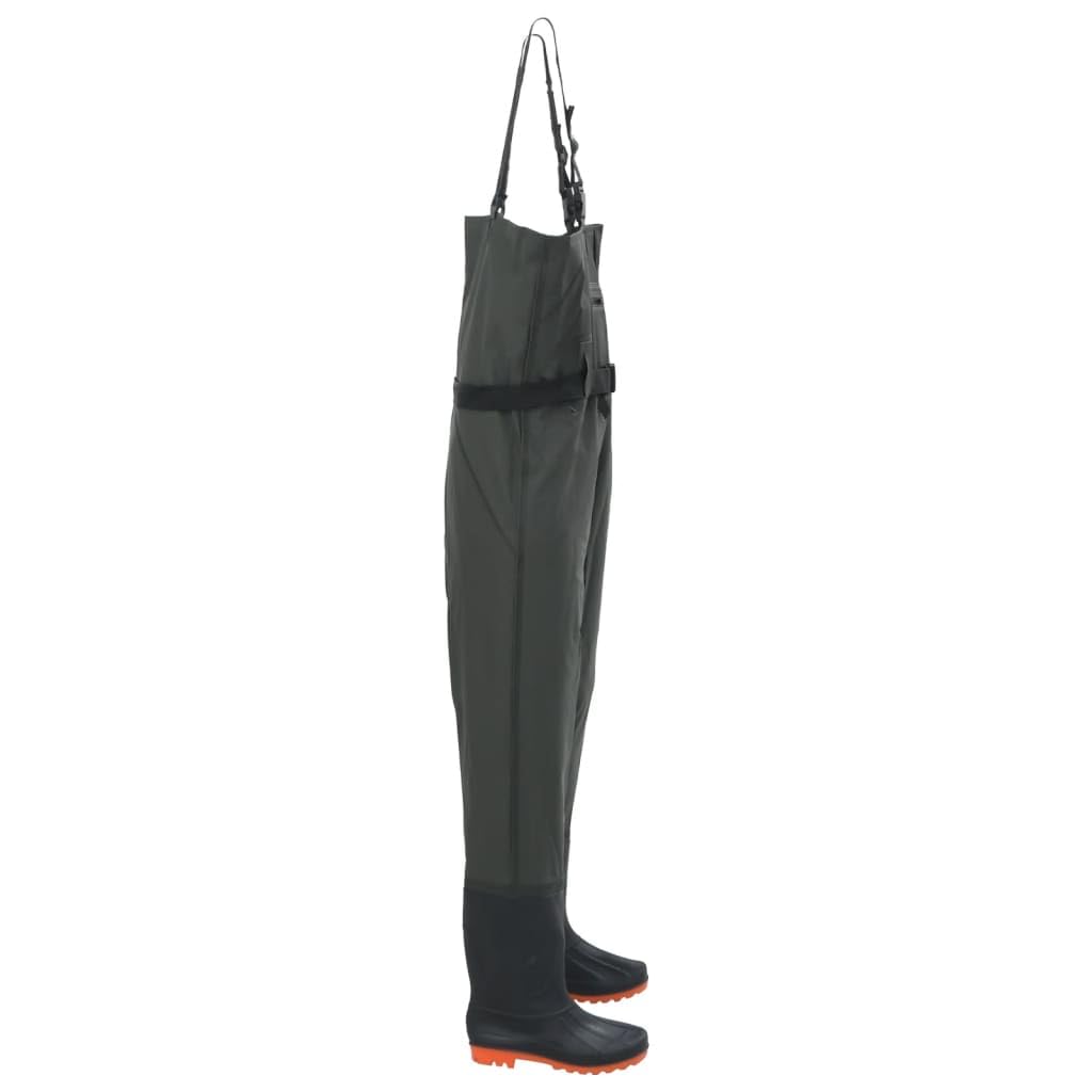Tomostar Pêche Waders Cuissardes, Cuissardes Pantalon de Pêche avec Bottes et Ceinture Vert foncé Taille 44