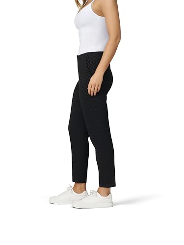 Cable & Gauge Women's Knit Pants - Elastic Waist, Ankle-Length Slim Fit, Pull-On Casual Wear, Geo Dobby Print2