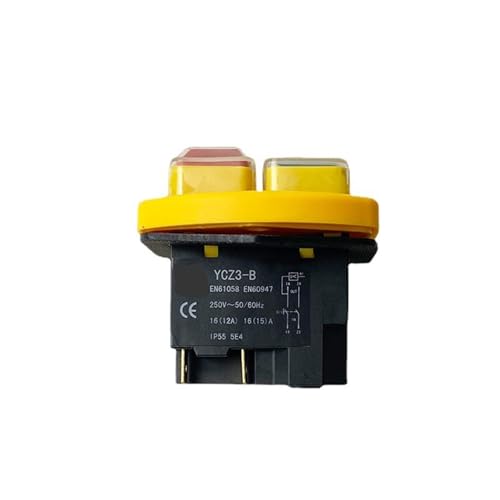 Interruptor electromagnético YCZ3-B botón de encendido apagado 5 pines 110V bajo voltaje 2