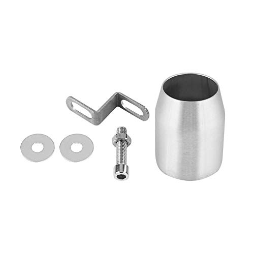 Suuonee Motorized Exhaust Terminal, Universal Glossy Black 51mm Motorcycle Slip on Exhaust Muffler Rear Pipe Tailpipe - Thumbnail 7