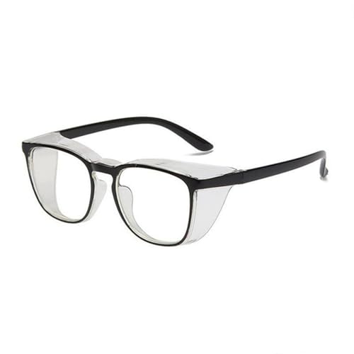 MALSSE Schlagfeste Arbeitsschutzbrille Transparente Schutzbrille für verschiedene Fahrradbedingungen Modische Antibeschlagbrille