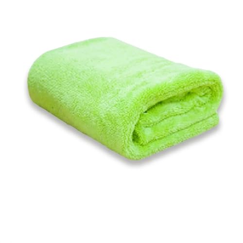 【PURESTAR】DUPLEX DRYING TOWEL 洗車タオル 韓国売り上げNo.1 マイクロファイバークロス 超吸水 (90x70cm) 大判 洗車グッズ 洗車用品 洗車クロス フチなし 傷防止 プロ仕様 大判 両面 洗車 ドライングタオル 拭き上げ 拭き取り 二重構造 厚手 吸水 タオル ギフト (ライム)