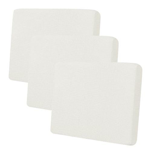 Image of Easy-Going Stretch 3 Pieces Oversized Couch Cushion Cover for Sofa Seat | Furniture Protector Sofa slipcover for 3 Cushion Couch Washable Soft with Elastic Bottom Cream