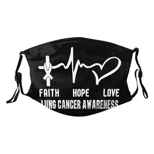 Lung Cancer Awareness Adult Dust Mask Adjustable Dust Face with 2 Filter8486