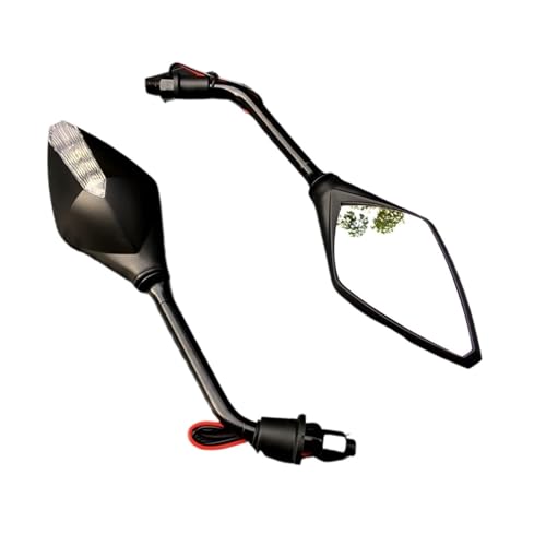 Rétroviseurs 10mm moto et scooter convexes à clignotants pour rouler visible