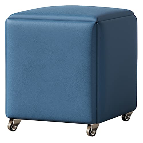 5 in 1 Aufbewahrungshocker Magic Cube Vielseitige Aufbewahrungslösung mit Rollen & Polstersitz für Küche und Sofa Stapelbare Metallrahmenbox