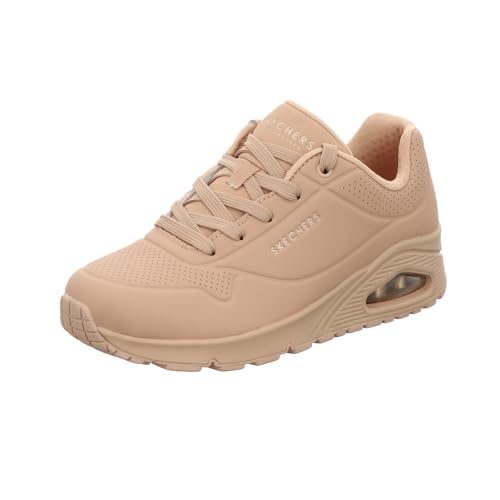 Skechers Damen UNO Stand ON AIR Sneakers, Sand Durabuck, 37 EU