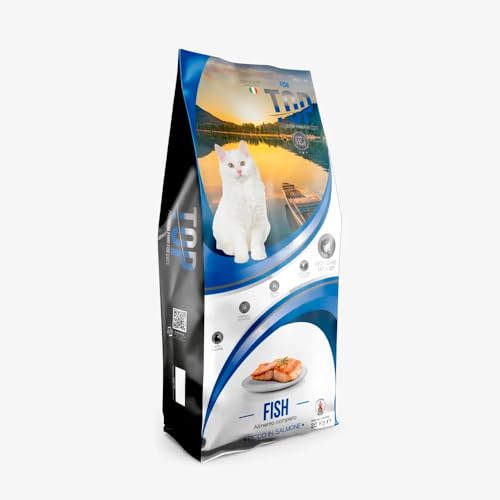 Top Cats Fish - Gusto Salmone, alimento secco adatto al mantenimento di Gatti Adulti di tutte le razze - 20 kg
