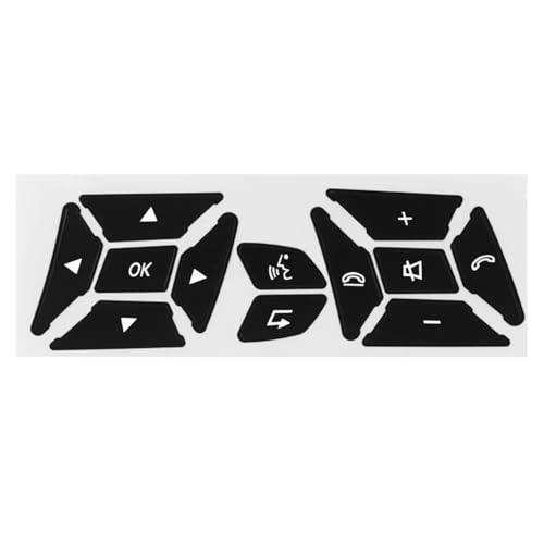 Sticker bouton auto compatible Benz Classe C W204 volant voiture noir