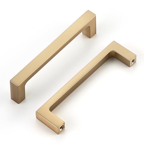 Image of Ravinte Champagne Bronze Kitchen Cabinet Solid Handles,3-3 /4 Inch,10 Pack