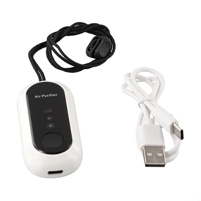Wearable Negative Ion Air Purifier, Portable Hanging Neck Personal Air Cleaner With 700MAh Battery, Cartridge Freely For IONIC Purification For Home, Office, Travels(White)