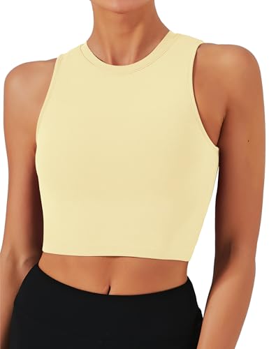 Image of Natural Feelings Nudi Sports Bras for Women Removable Padded Yoga Tank Tops Sleeveless Fitness Workout Crop Tops
